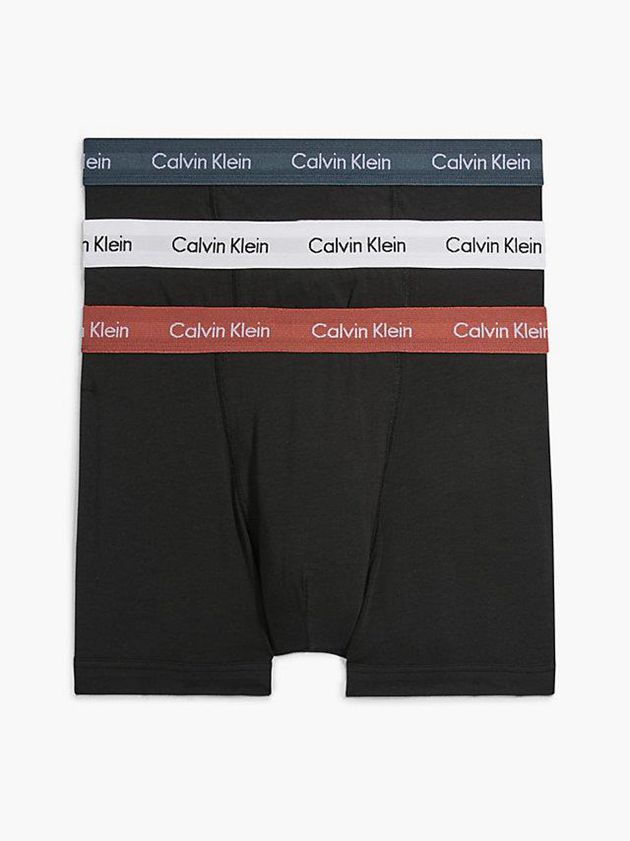 Calvin Klein USA 3 Pack - Cotton Stretch Mens Trunks Black 6782504-RZ